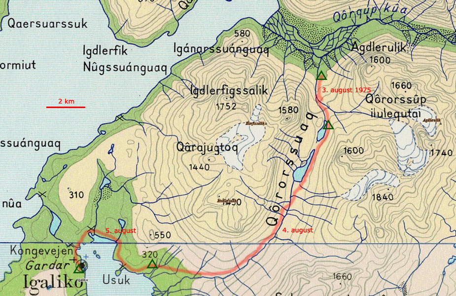 Vandring i Sydgrønland 1975