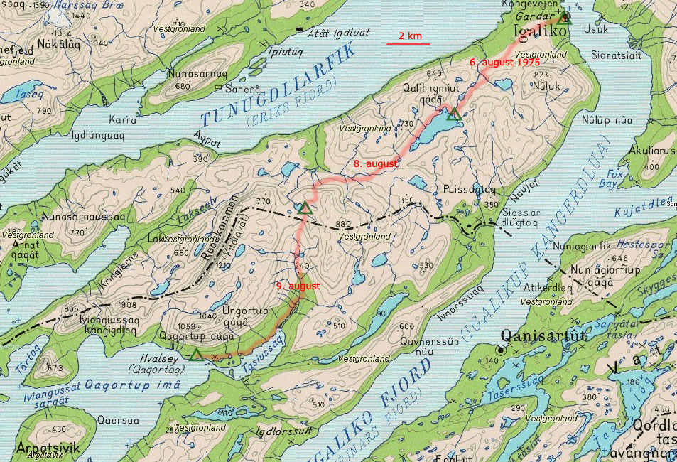 Vandring i Sydgrønland 1975