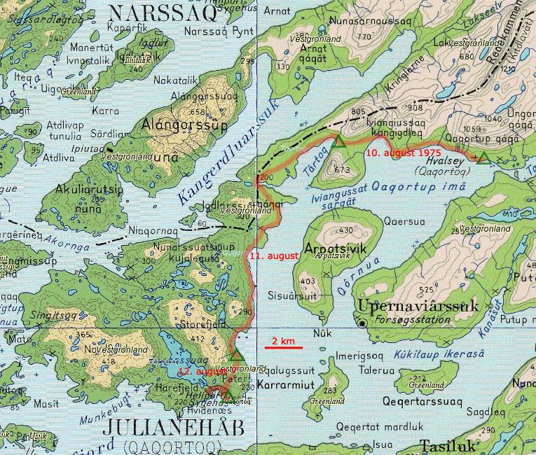 Vandring i Sydgrønland 1975