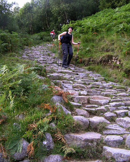 Signe coming down from Ben Nevis